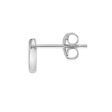 Small Open Heart Stud Earrings