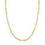 Two-Tone 5+1 Twist Link Necklace