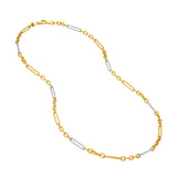 Two-Tone 5+1 Twist Link Necklace