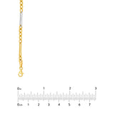 Two-Tone 5+1 Twist Link Necklace