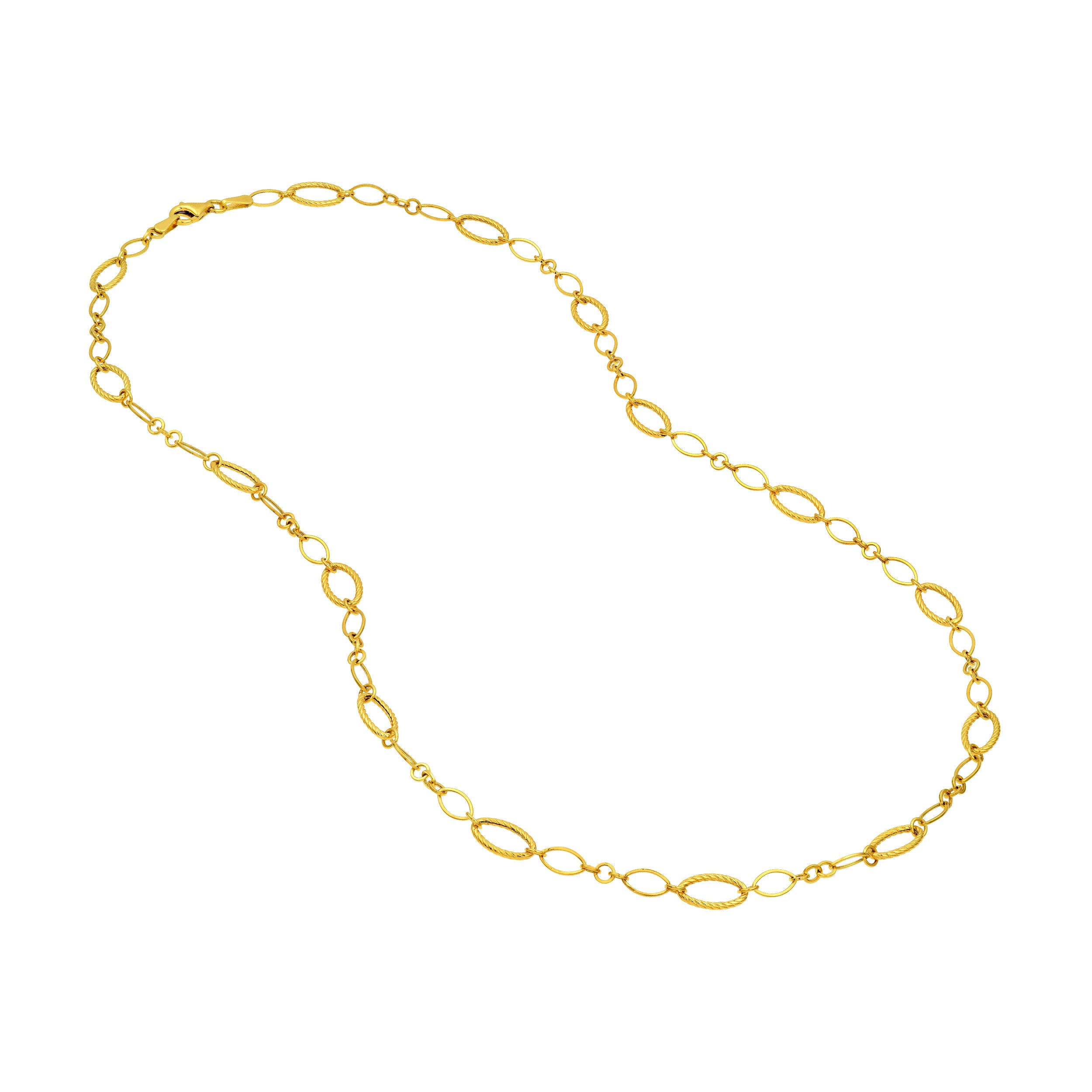 Oval Twisted & Polished Link Chain