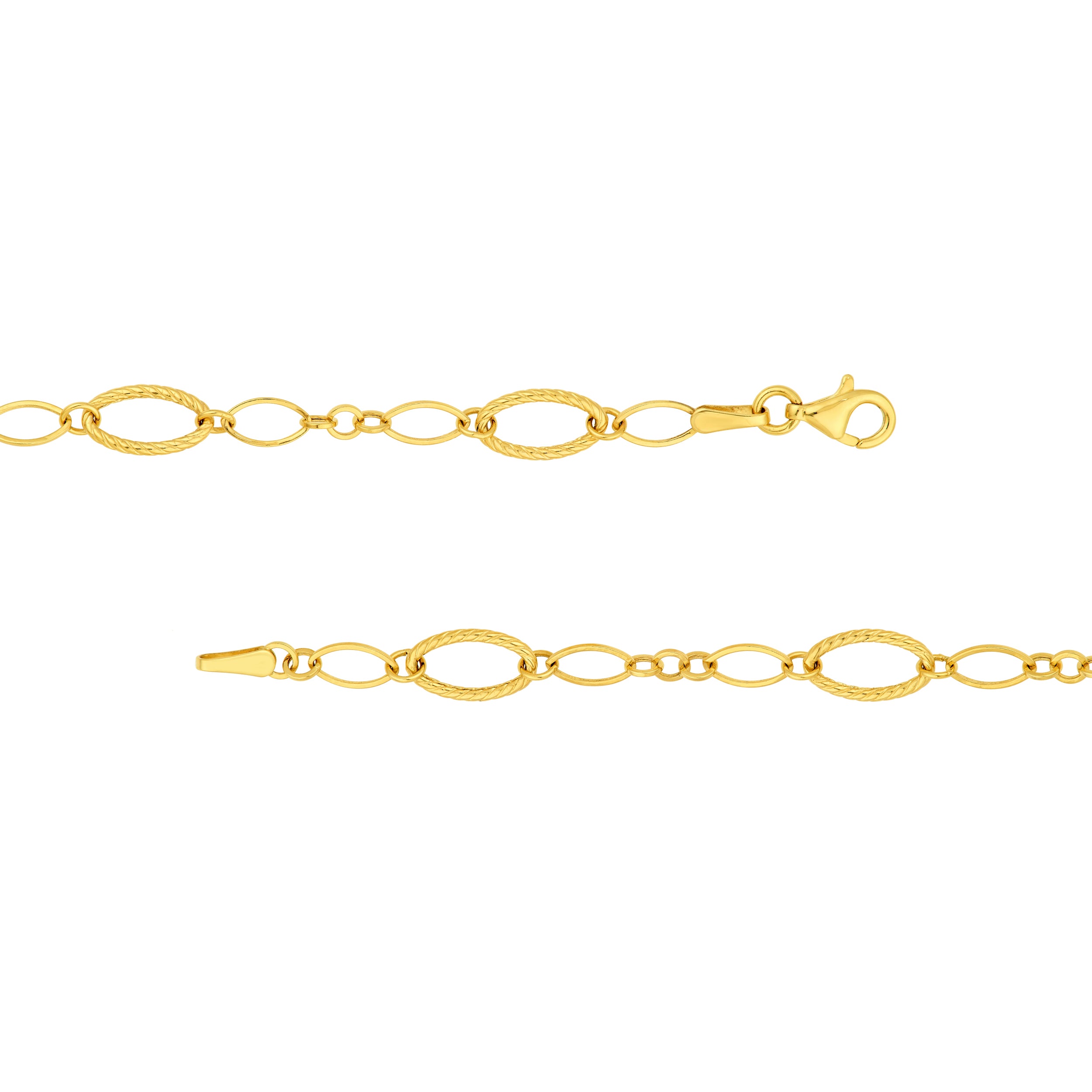 Oval Twisted & Polished Link Chain