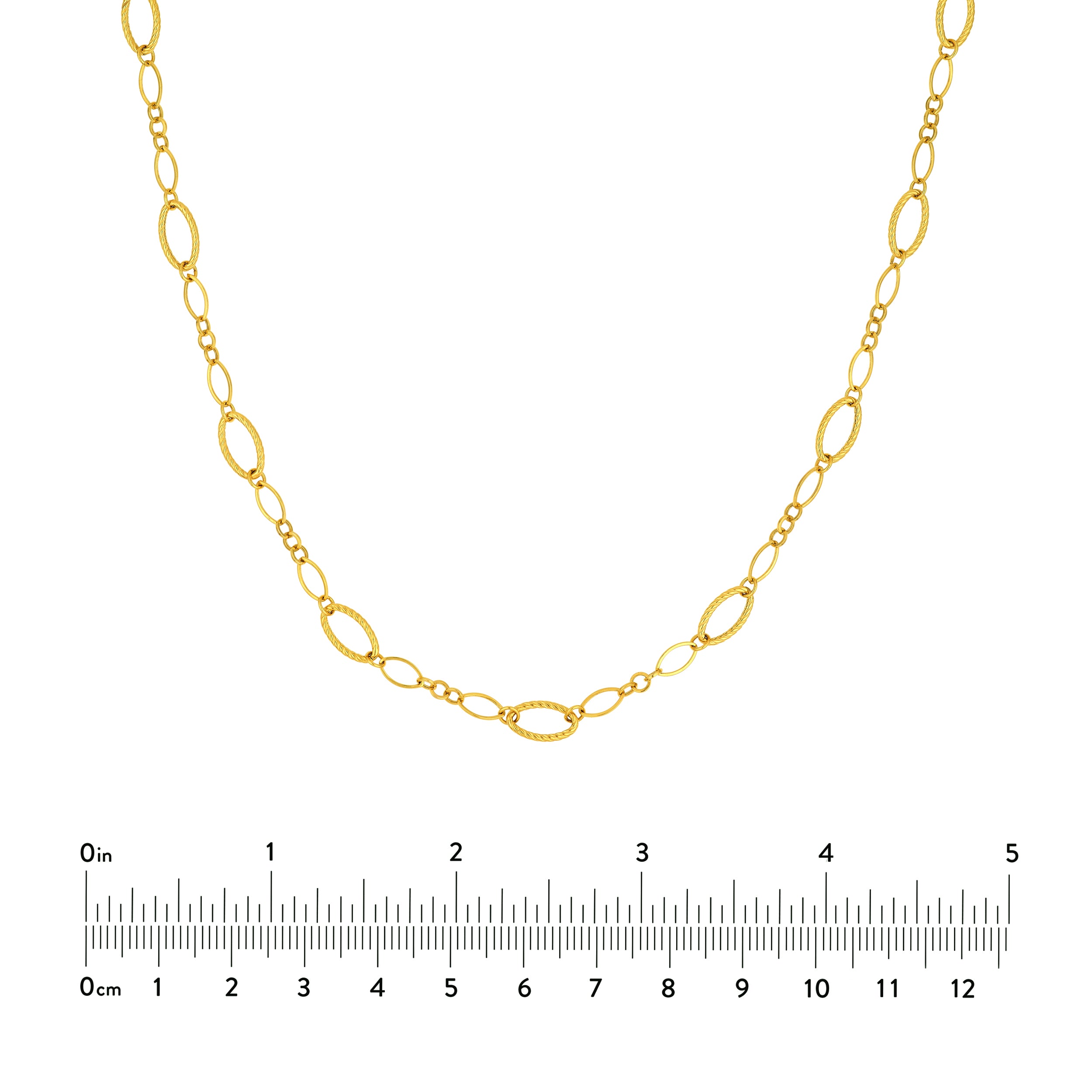 Oval Twisted & Polished Link Chain
