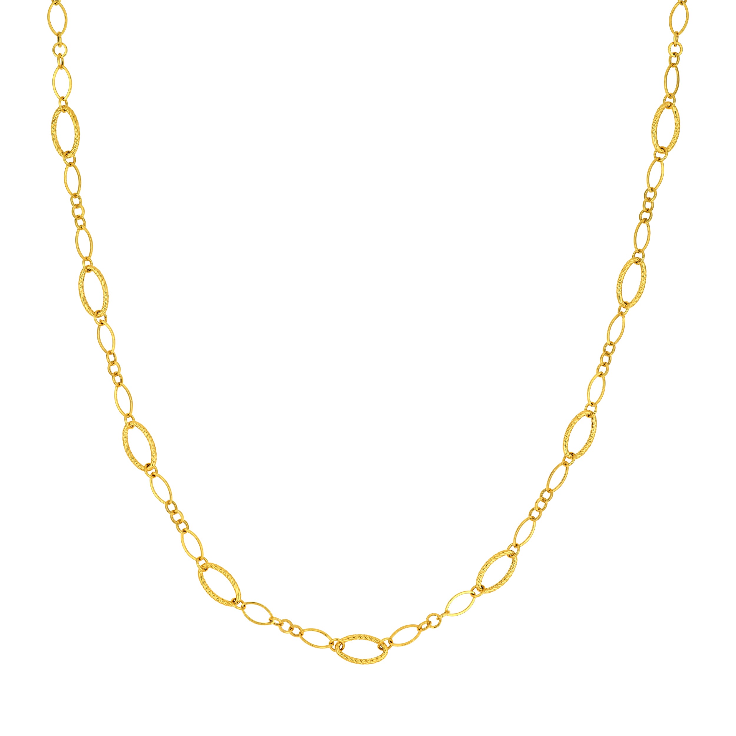 Oval Twisted & Polished Link Chain