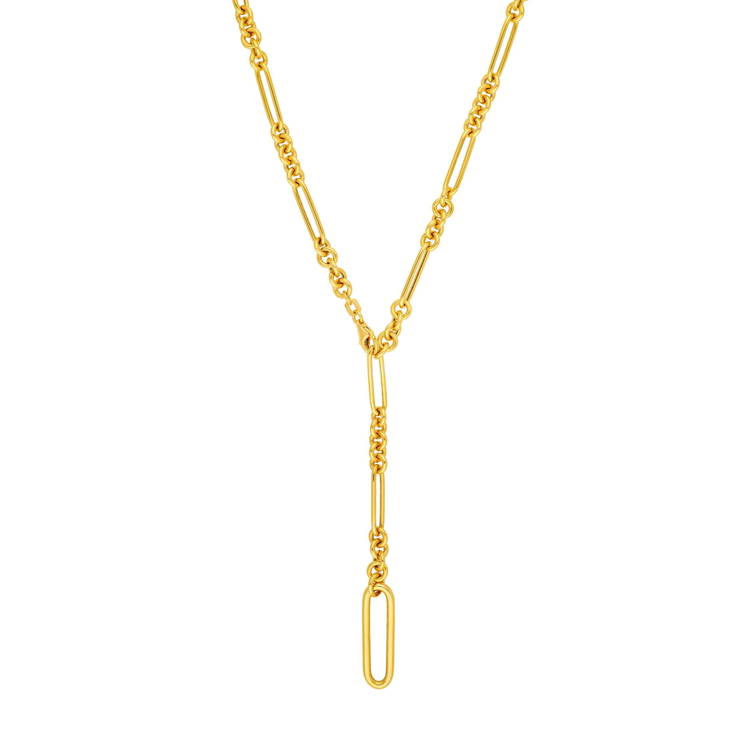 5+1 Round & Oval Lariat Necklace