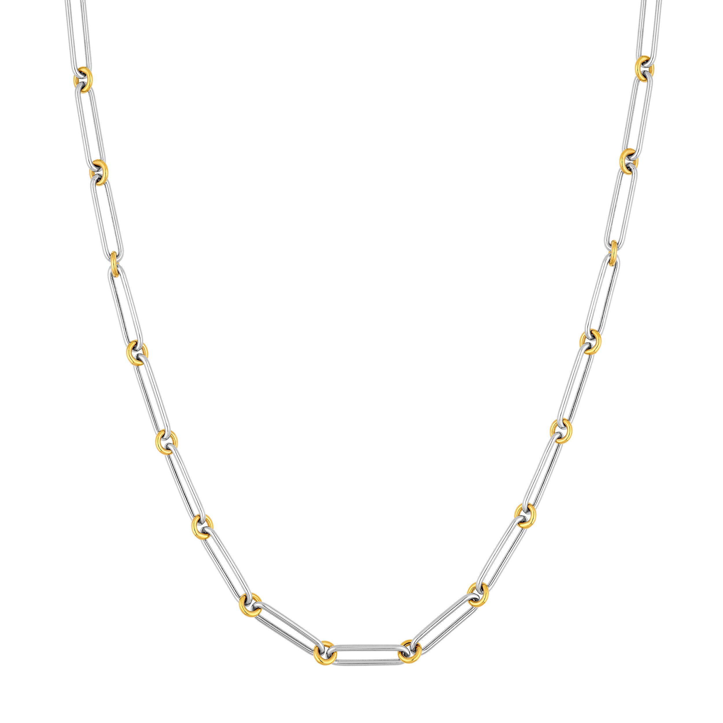 Two-Tone Oval Round Link 1+1 Chain