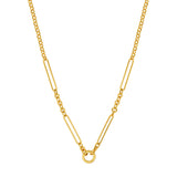Oval & Rolo Push Lock Necklace