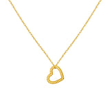 Twist Open Heart Rope Necklace