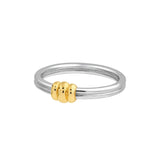 Two-Tone Triple Puff Knot Band Ring