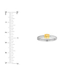 Two-Tone Triple Puff Knot Band Ring