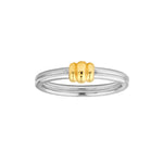 Two-Tone Triple Puff Knot Band Ring