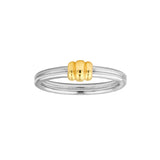 Two-Tone Triple Puff Knot Band Ring