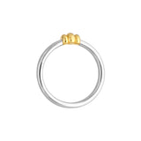 Two-Tone Triple Puff Knot Band Ring