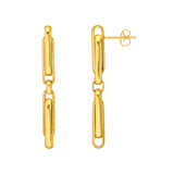 Double Interlocking Paper Clip Earrings