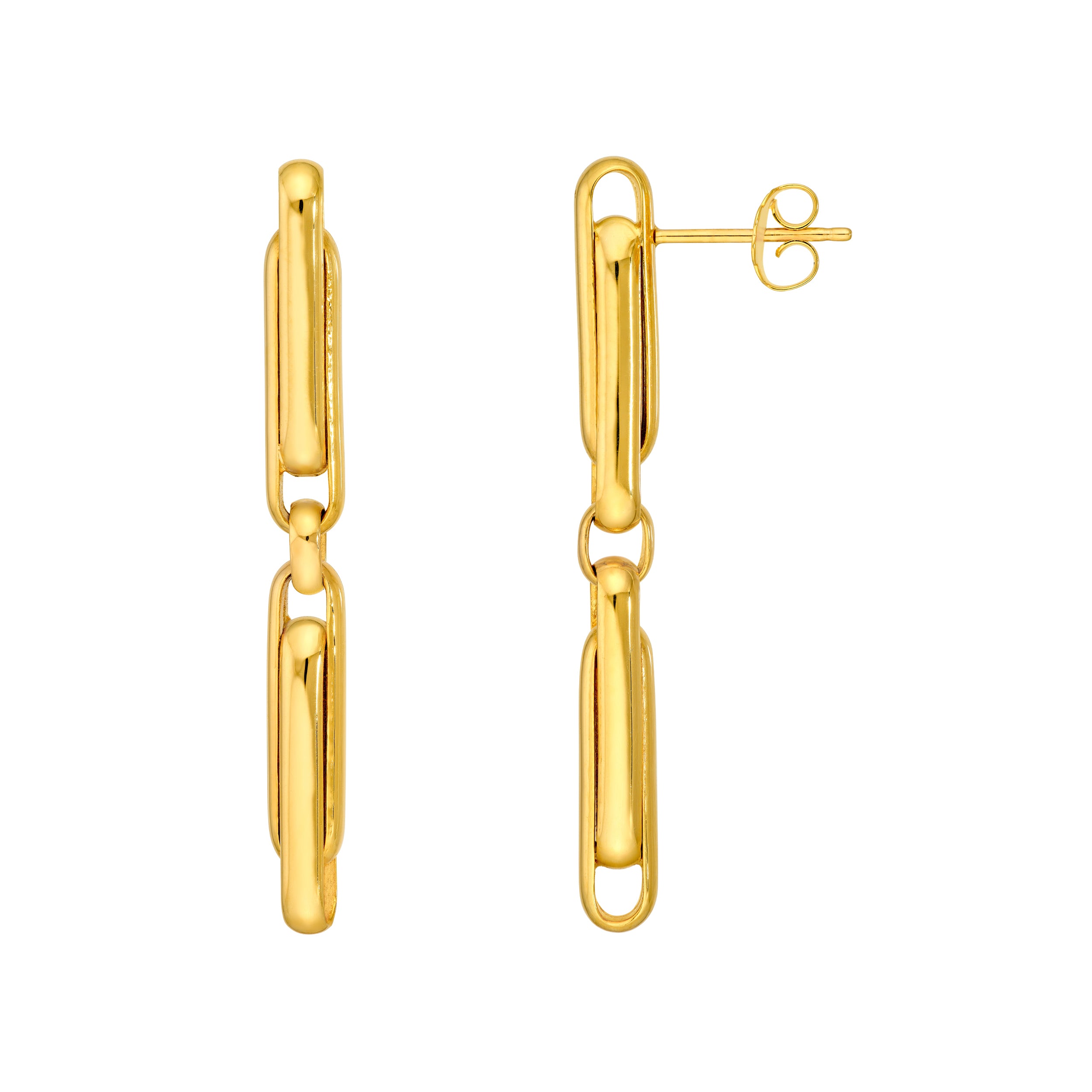 Double Interlocking Paper Clip Earrings