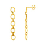 Oval Link Dangle Earrings