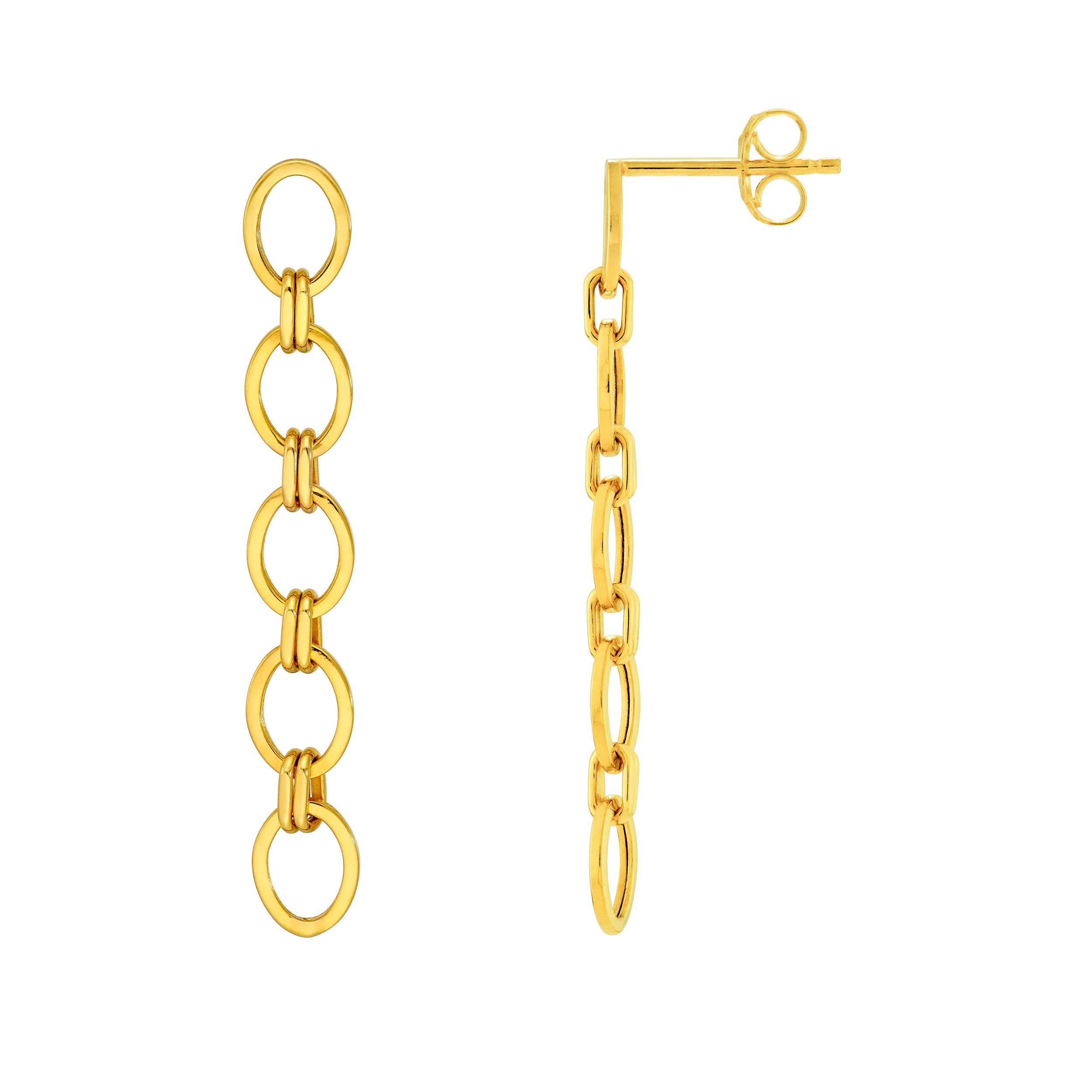 Oval Link Dangle Earrings