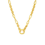 Multi Shape Link Push Lock Necklace