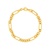 Textured Rolo Oval Link Bracelet