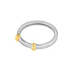 Two-Tone Double Bead Band Ring