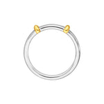 Two-Tone Double Bead Band Ring