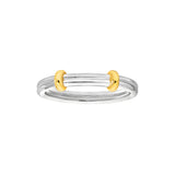 Two-Tone Double Bead Band Ring