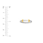Two-Tone Double Bead Band Ring