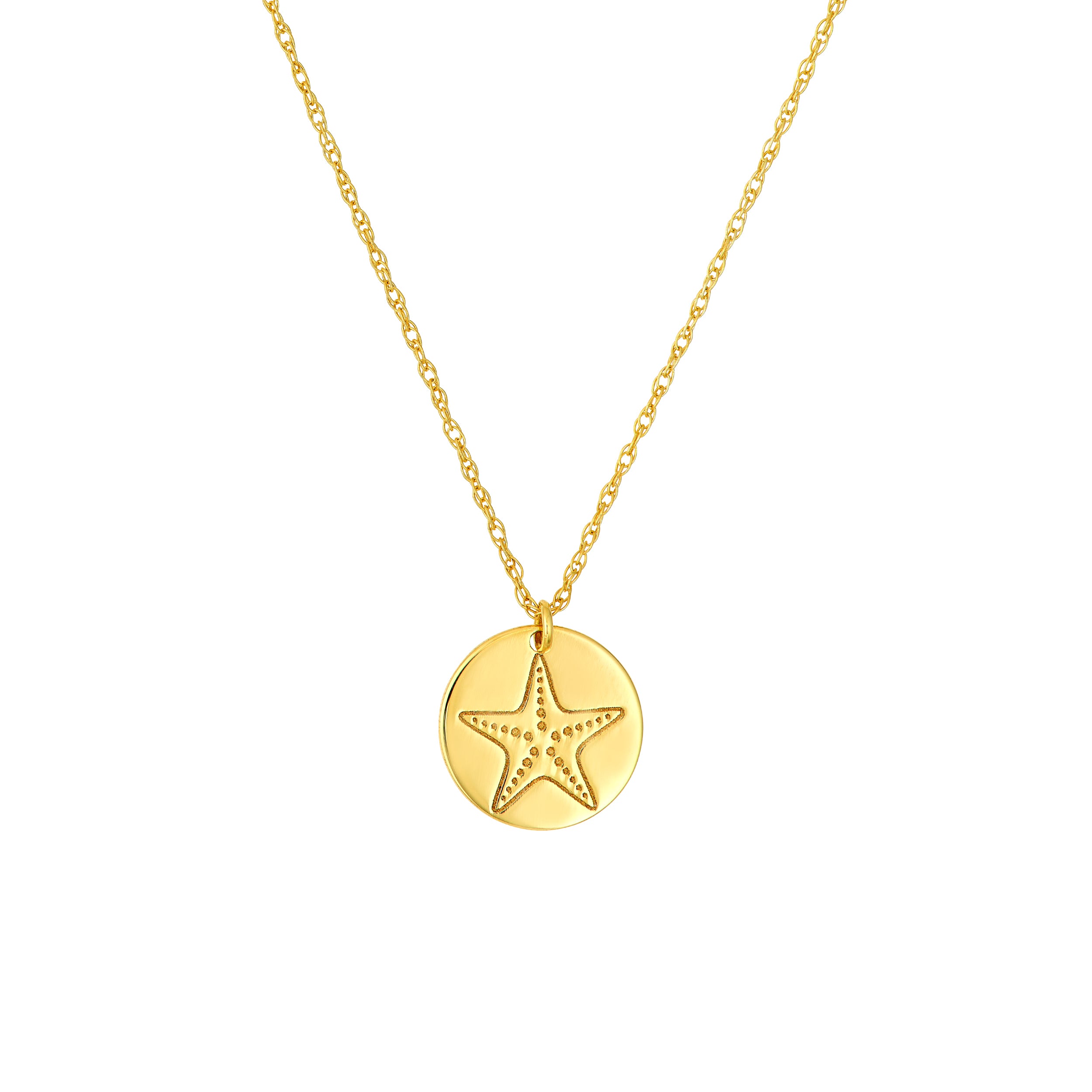 So You Starfish Disc Necklace