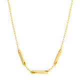 Interlocking Trio Paper Clip Necklace