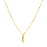 Interlocking Paper Clip Pendant Necklace