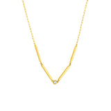 1/20tcw Diamond Rectangle Bar Necklace