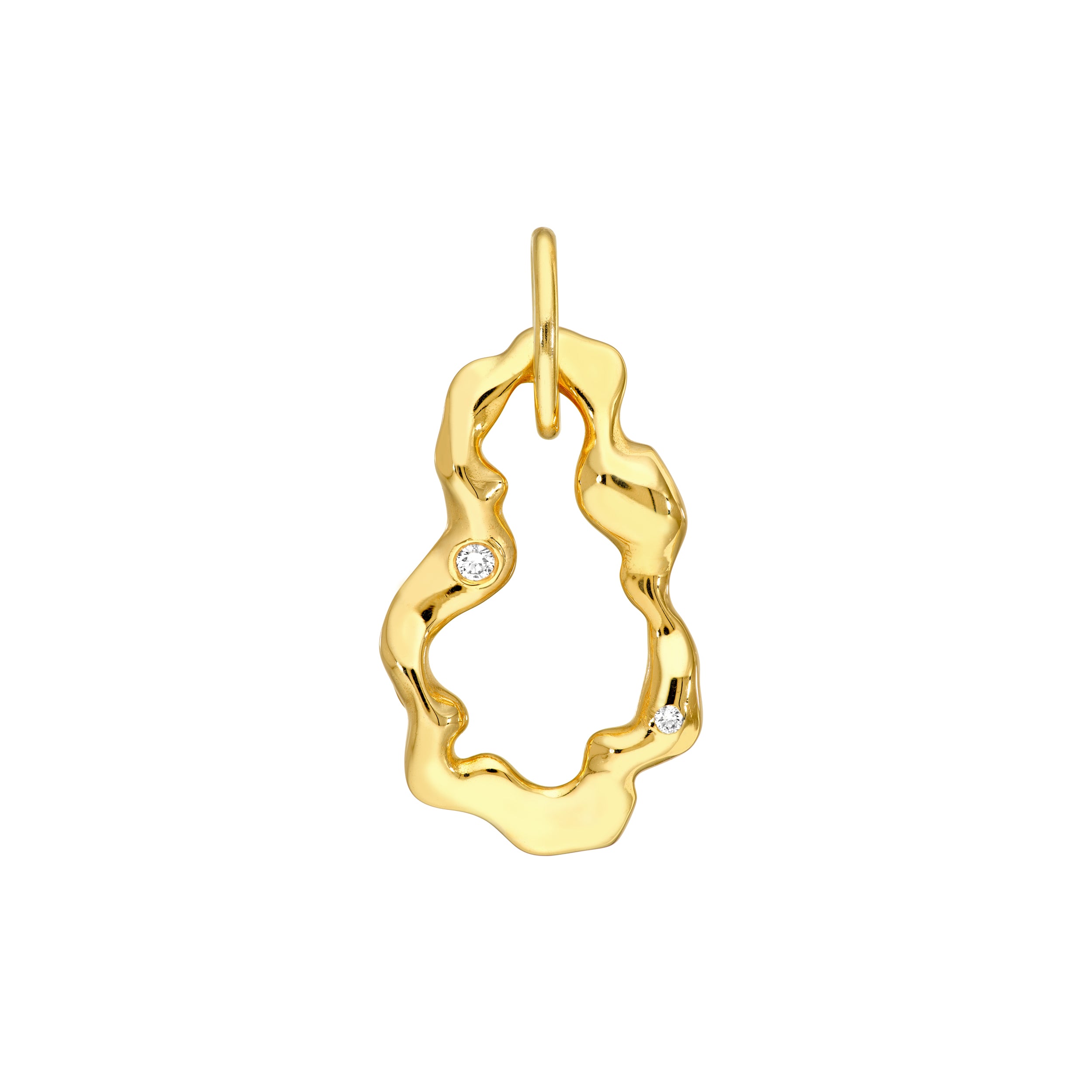 Diamond Organic Oval Pendant
