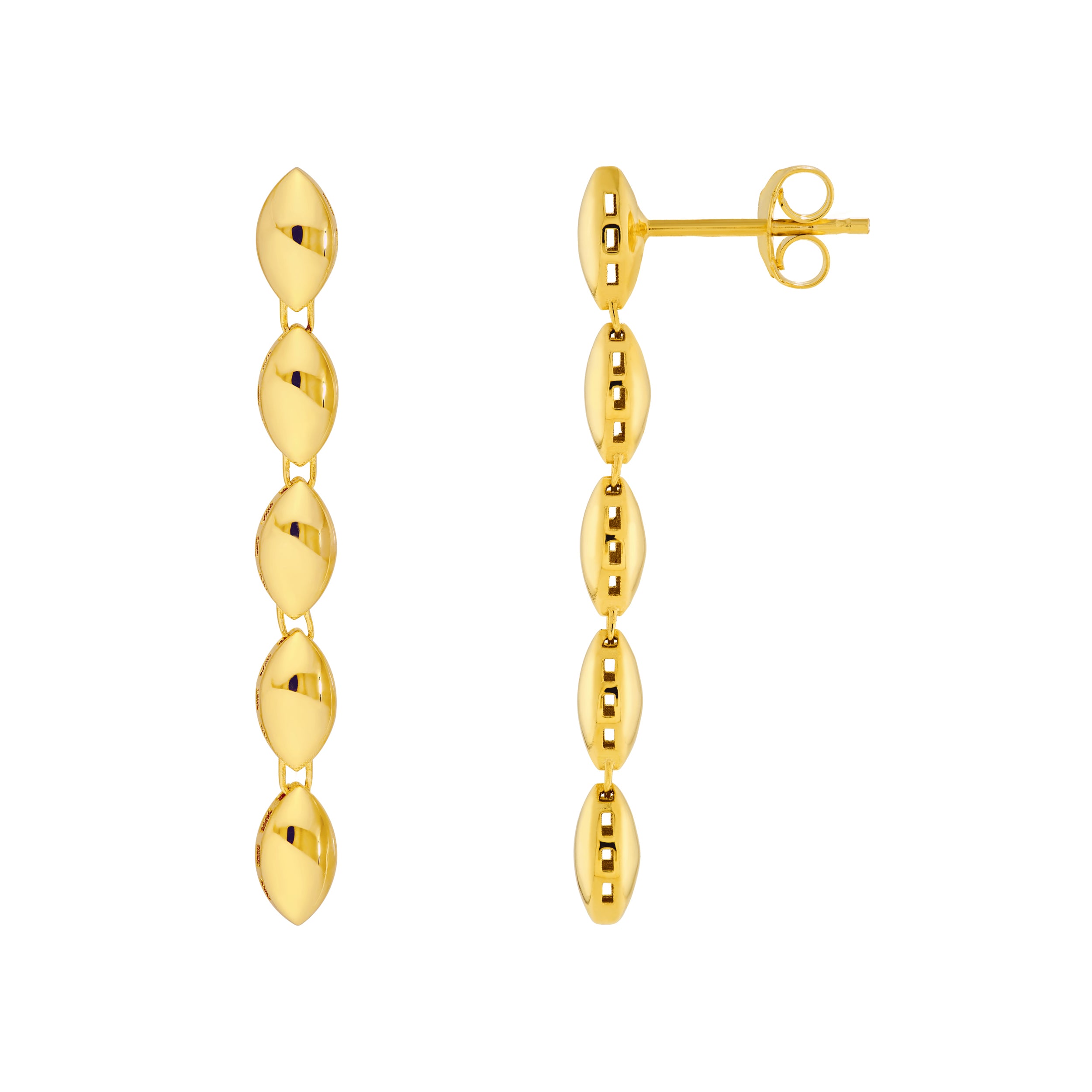 Puffy Marquise Dangle Earrings