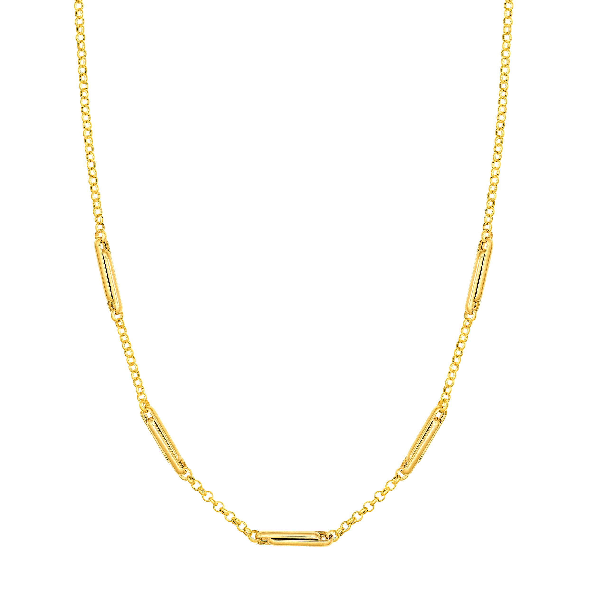 Interlocking Paper Clip Station Necklace