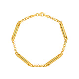 Interlocking Paper Clip Rolo Bracelet