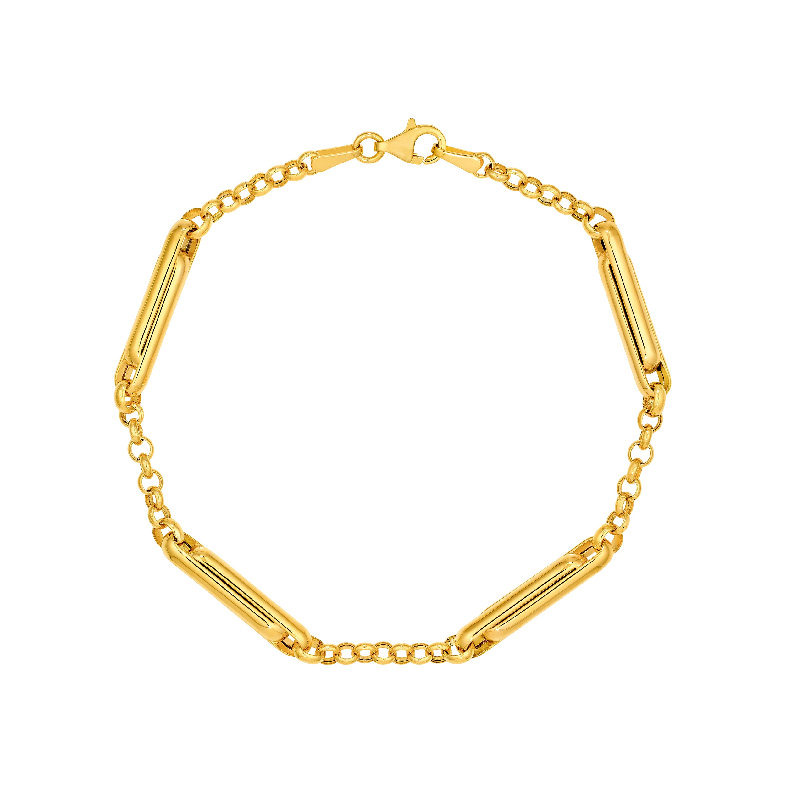 Interlocking Paper Clip Rolo Bracelet