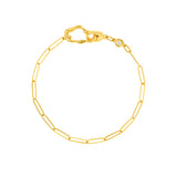 Organic Diamond Paper Clip Bracelet