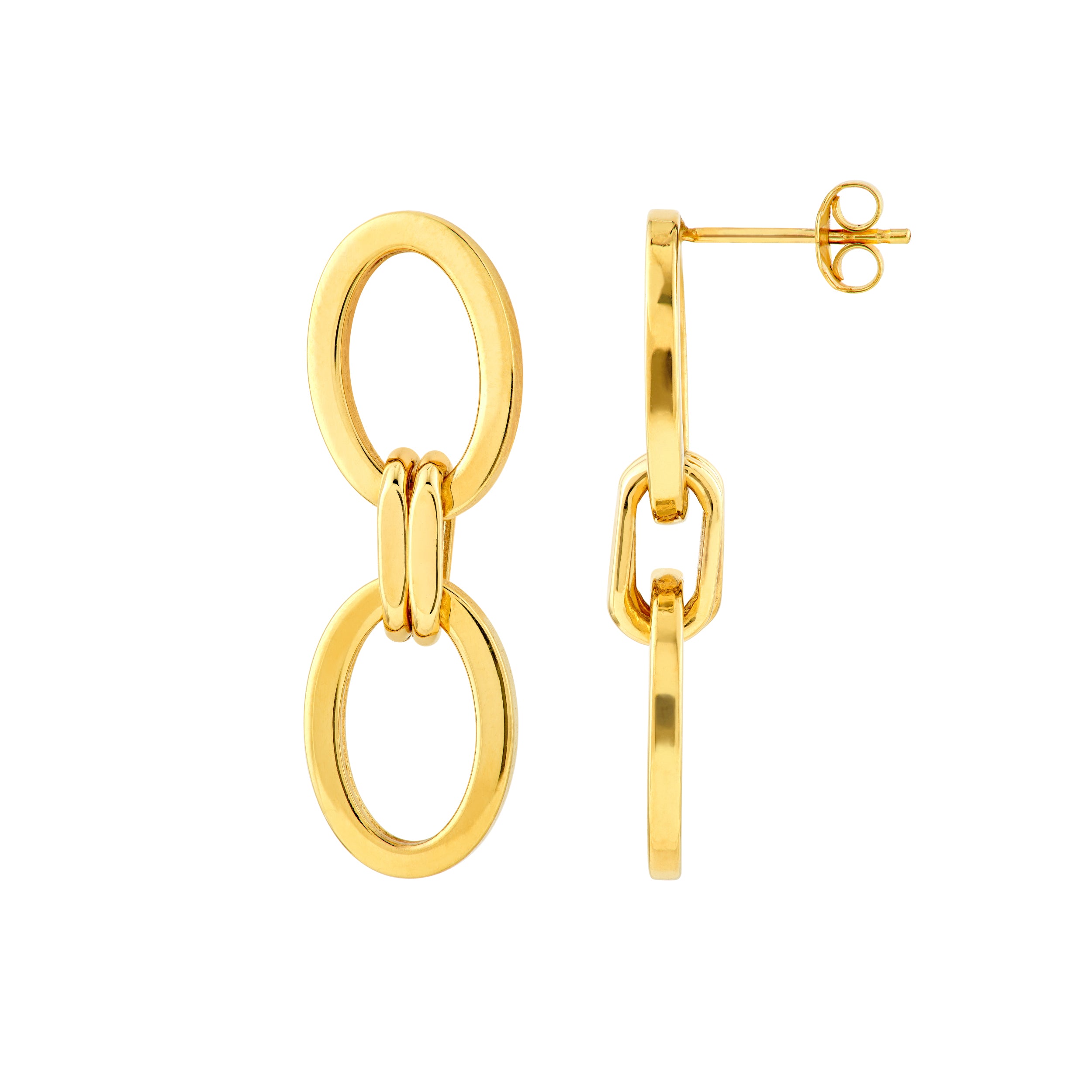 Double Link Dangle Earrings
