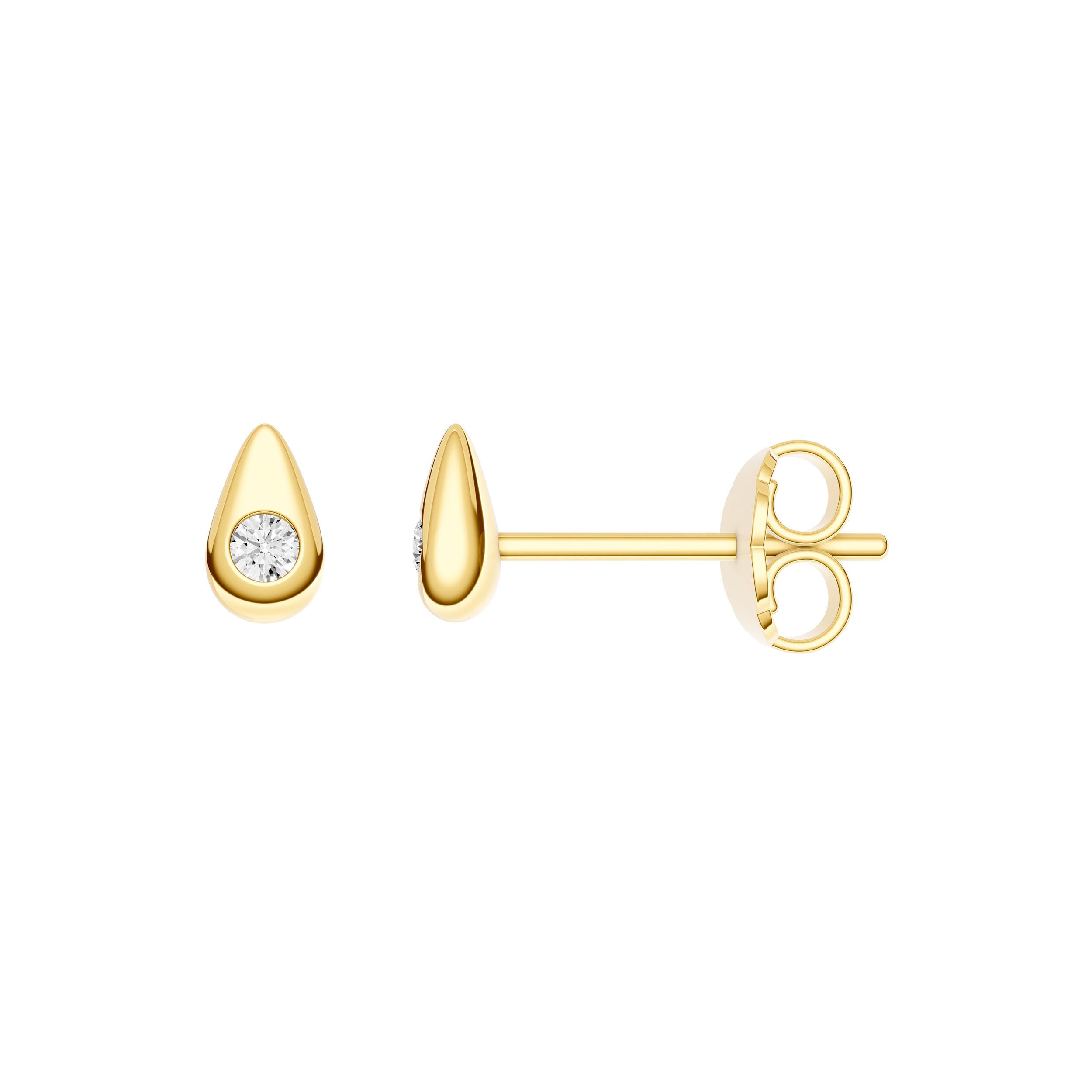 1/20tcw Dia Teardrop Stud Earrings