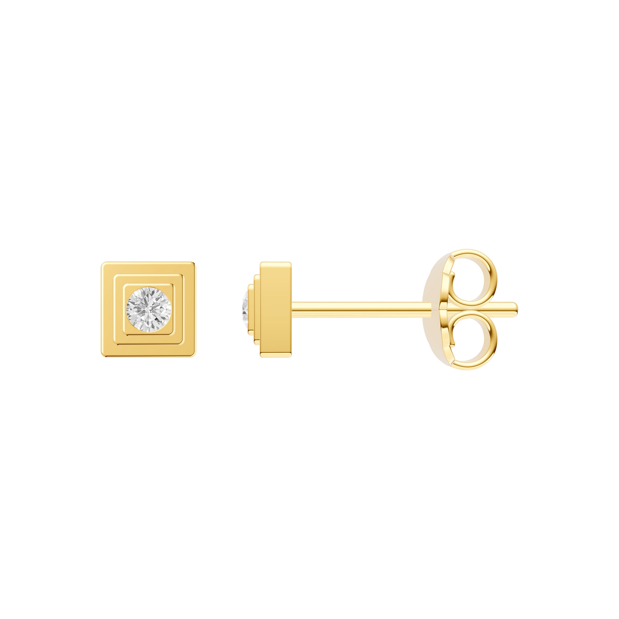 1/20tcw Diamond Frame Stud Earrings