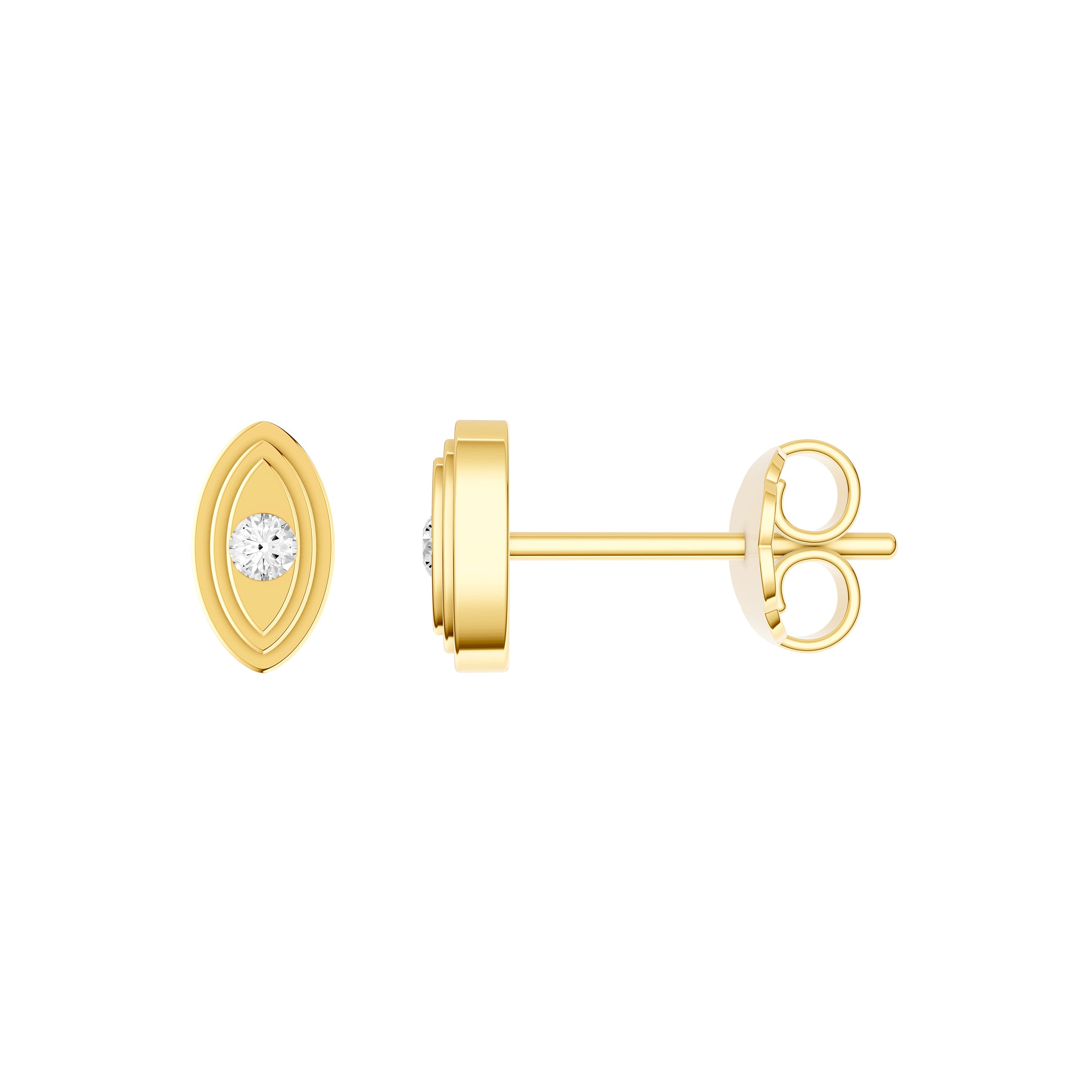 1/20tcw Diamond Marquise Shape Stud Earrings