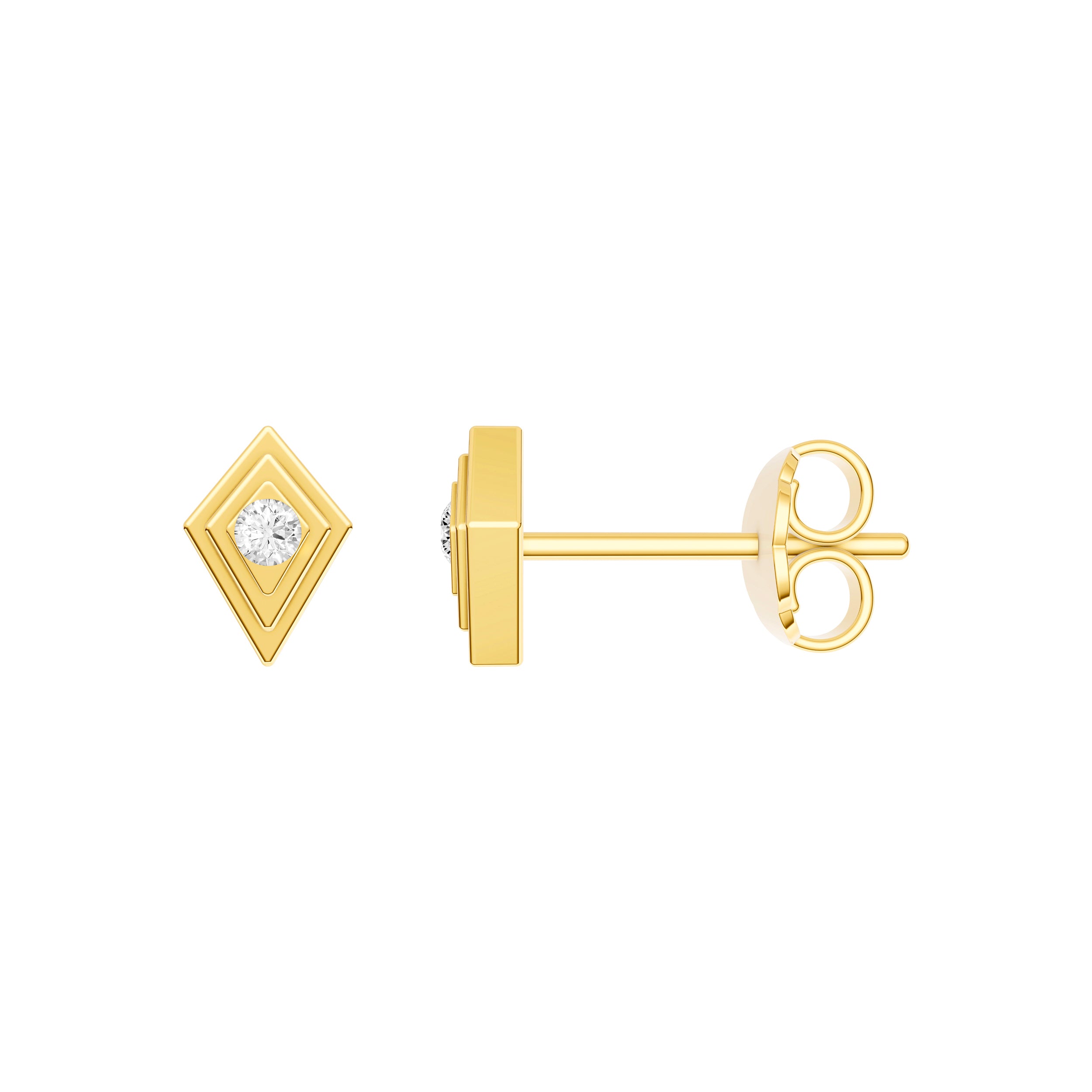 1/20tcw Diamond Kite Shape Stud Earrings