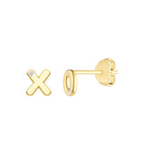 Diamond XO Stud Earrings