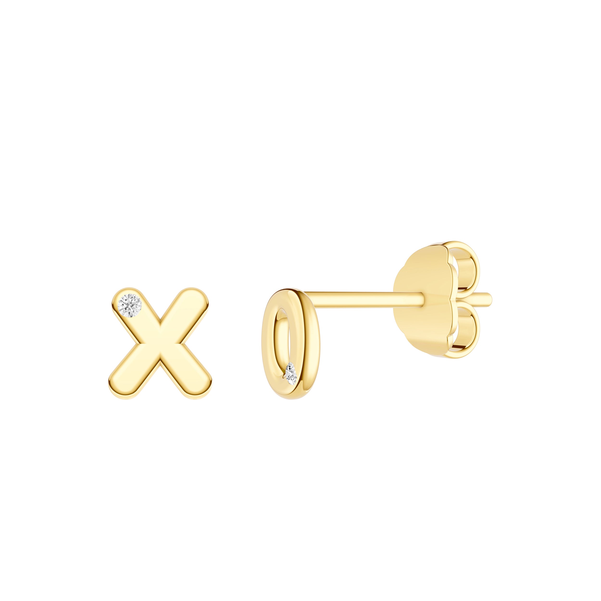 Diamond XO Stud Earrings
