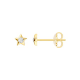 1/20tcw Diamond Puff Star Stud Earrings