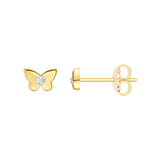 2pt Dia Puff Butterfly Stud Earrings