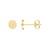 3pt Diamond Sun Stud Earrings