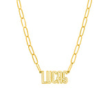 9mm Cut-Out Nameplate Necklace