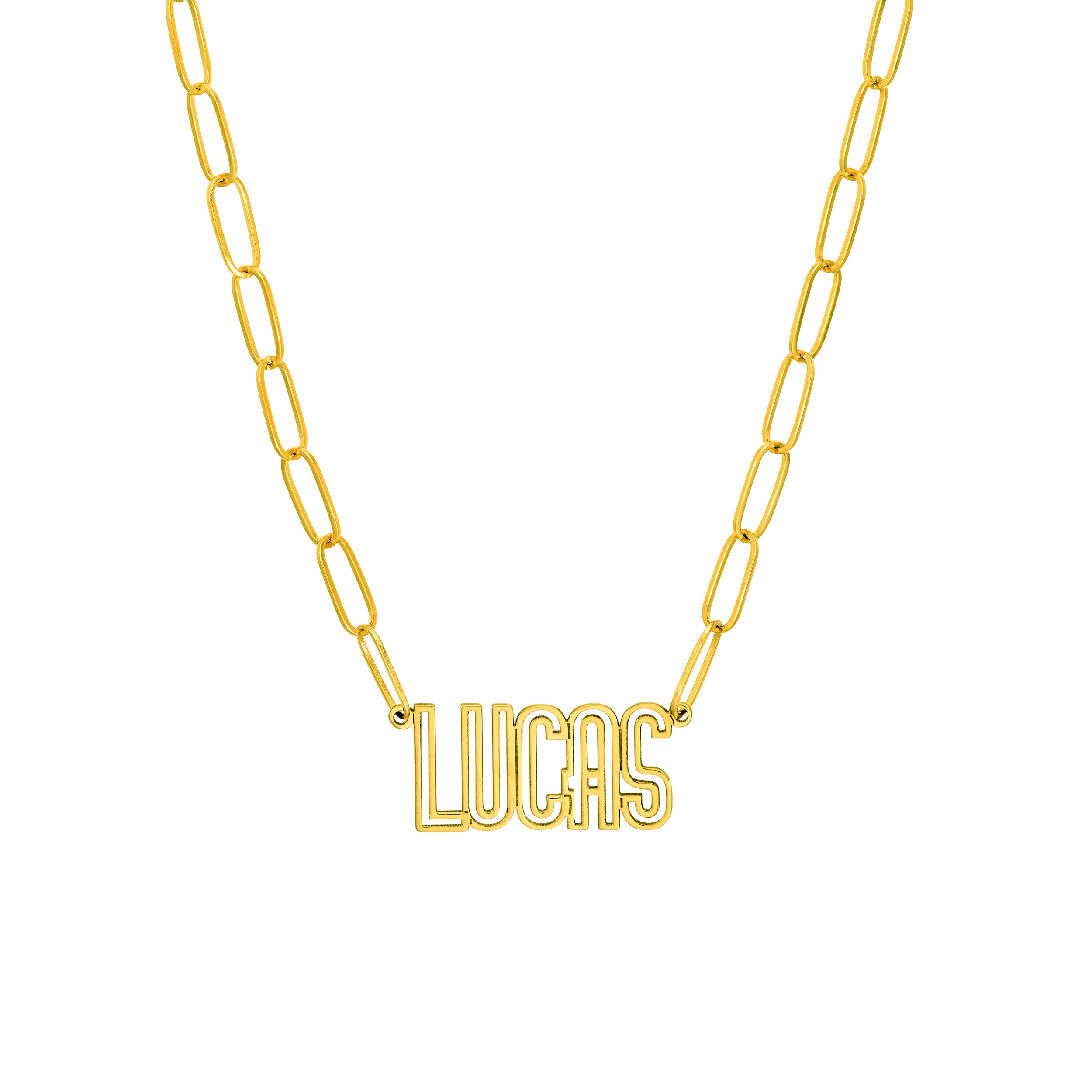 9mm Cut-Out Nameplate Necklace