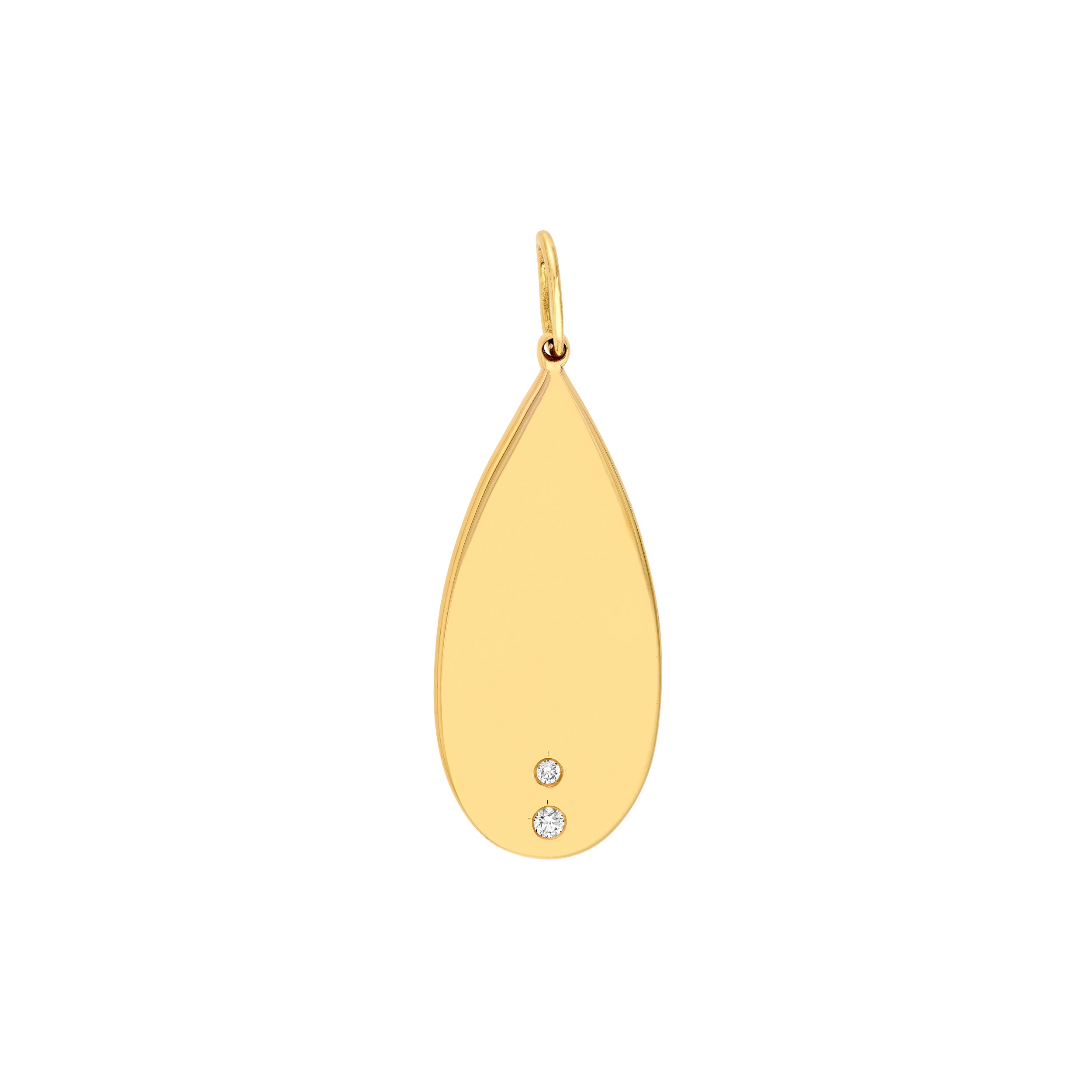 1.2pt Diamond Elongated Teardrop Pendant